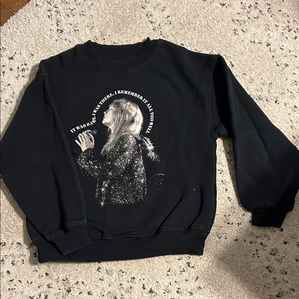 Kids Taylor Swift Eras Tour Sweatshirt – Youth Medium (fits like a small)– Black